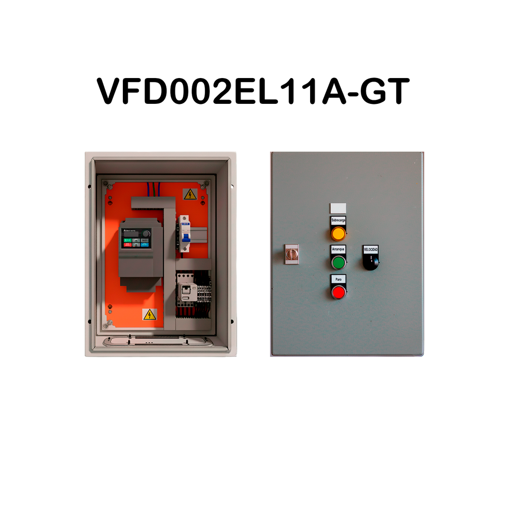 Gabinete con Variador de Velocidad EL con protección termomagnética - Delta 