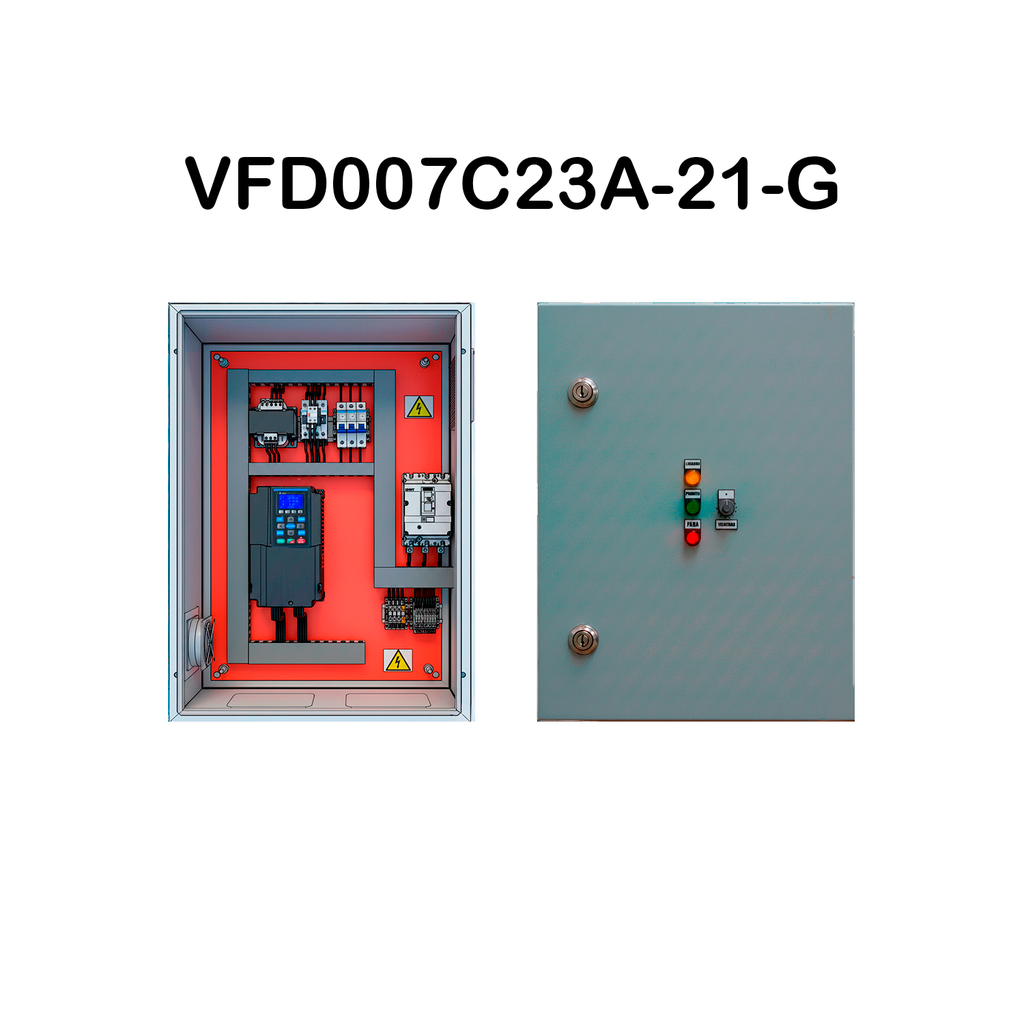 Gabinete con Variador de Velocidad C2000+ con protección termomagnética - Delta