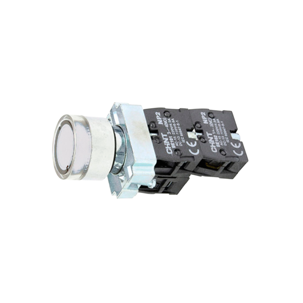 KIT Pulsador Metálico Iluminado montaje ø 22 mm - Chint NP2