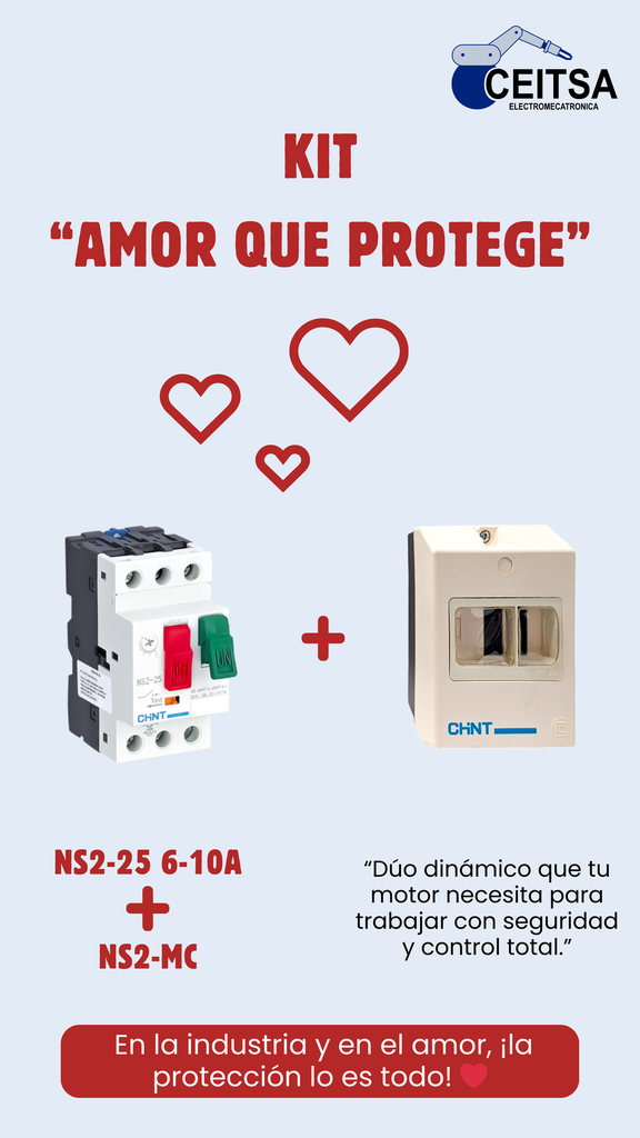 Guardamotor 4 - 6.3 A ❤︎ Caja Para Botones NS2-MC  (copia)