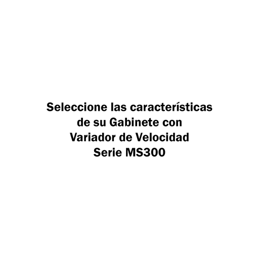 Gabinete con Variador de Velocidad MS300 con protección termomagnética - Delta