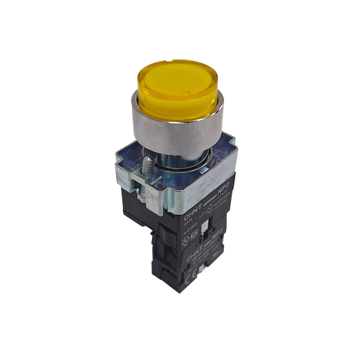 KIT Pulsador Metálico Iluminado montaje ø 22 mm - Chint NP2
