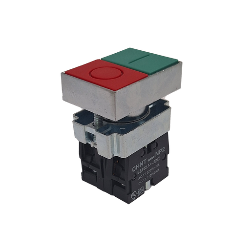 KIT Pulsador Metálico Iluminado montaje ø 22 mm - Chint NP2 (copia)