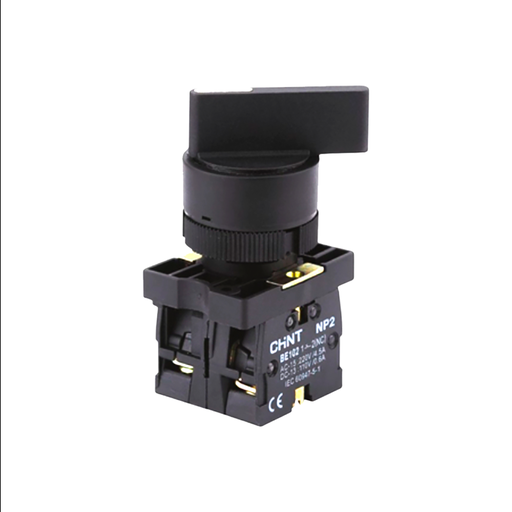 KIT Selector Plástico Giro Desenclavé Momentáneo montaje ø 22 mm - Chint NP2