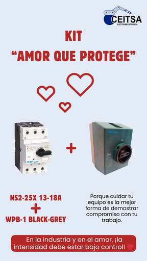 Guardamotor 13 - 18  A ❤︎ Caja con Manija Gris WPB - WPB-1 Black-Grey