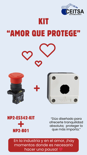 Boton Paro de Emergencia NS542 - Kit  + NP2-B01